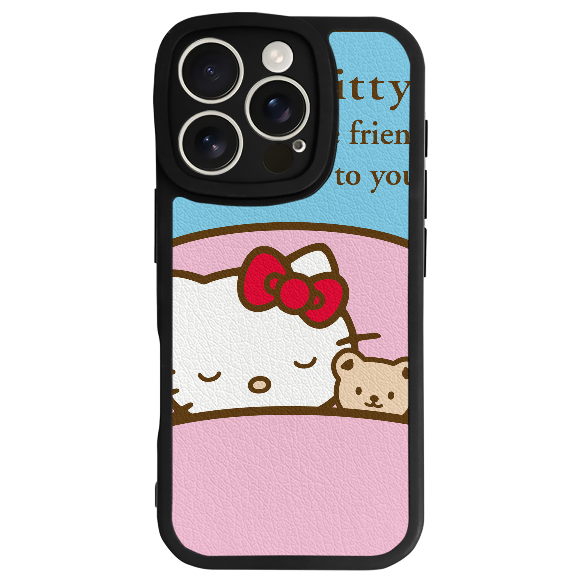（画像用） Hello Kitty ハローキティ 【iPhone 16シリーズ対応】シリコンスマホケース（レザー調） 材質：シリコン